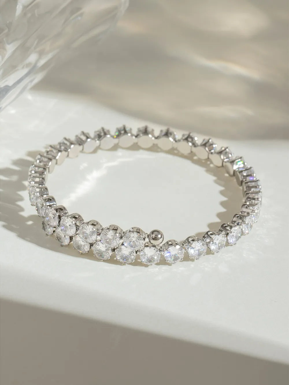 Stainless Steel Inlaid Zircon Bracelet - V.I.P Digital Presence