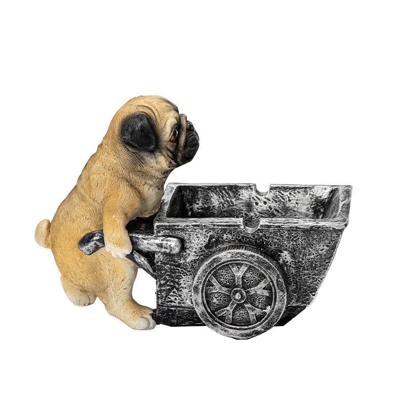 Puppy ashtray creative personality trend anti-fly ash home living room office anti-smoke resin ornaments - V.I.P Digital Presence