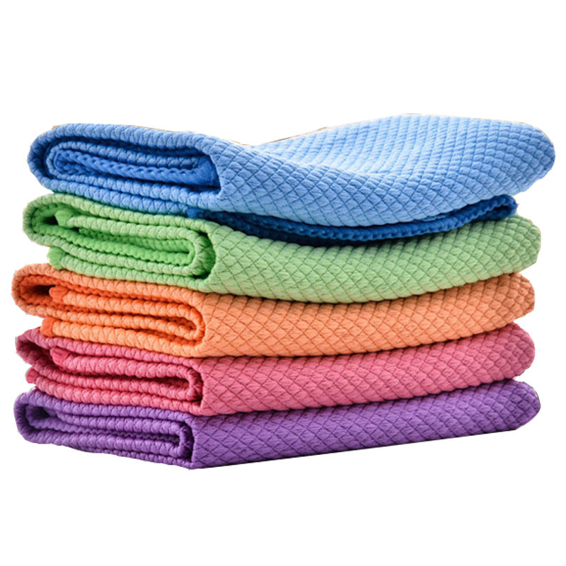 Kitchen Household Cleaning Cloth Wiping Glass Fiber Cloth Fish Scale Grid Cloth - V.I.P Digital Presence