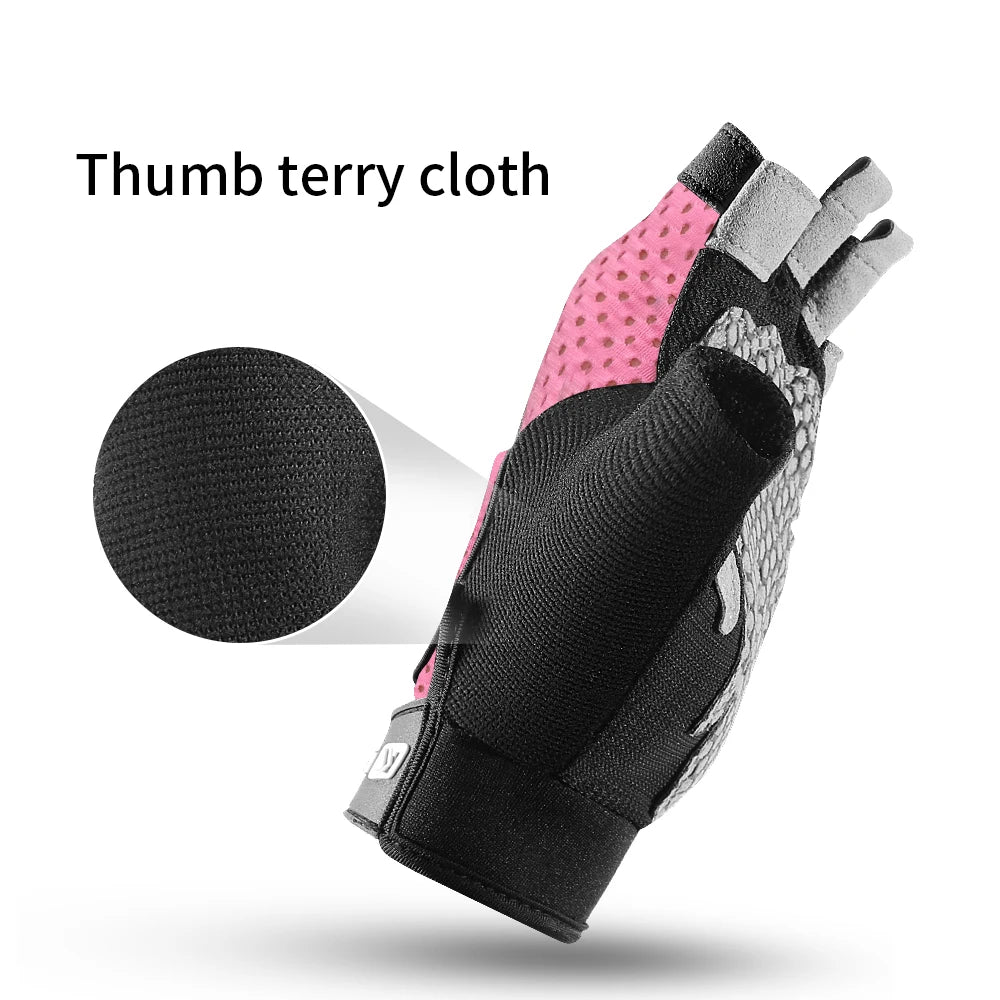 Outdoor sports fitness gloves anti slip and wear-resistant silicone half finger exposed riding gloves - V.I.P Digital Presence