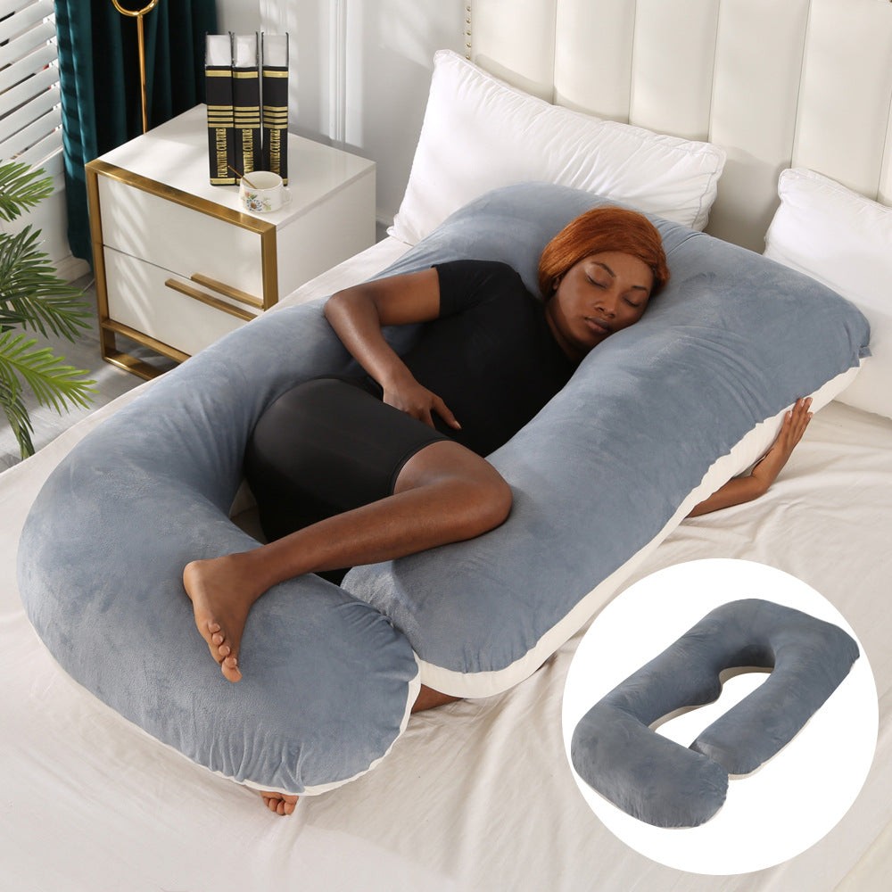 Pregnant women's pillow waist protection side sleeping slope pillow J-shaped pregnancy sleeping pillow - V.I.P Digital Presence