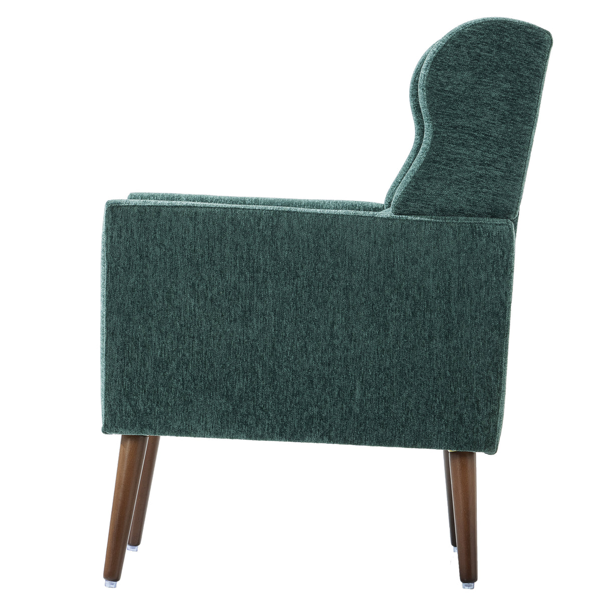 Modern Accent Chair Upholstered Foam Filled Living Room Chairs Comfy Reading Chair Mid Century Modern Chair (Blackish Green) - V.I.P Digital Presence
