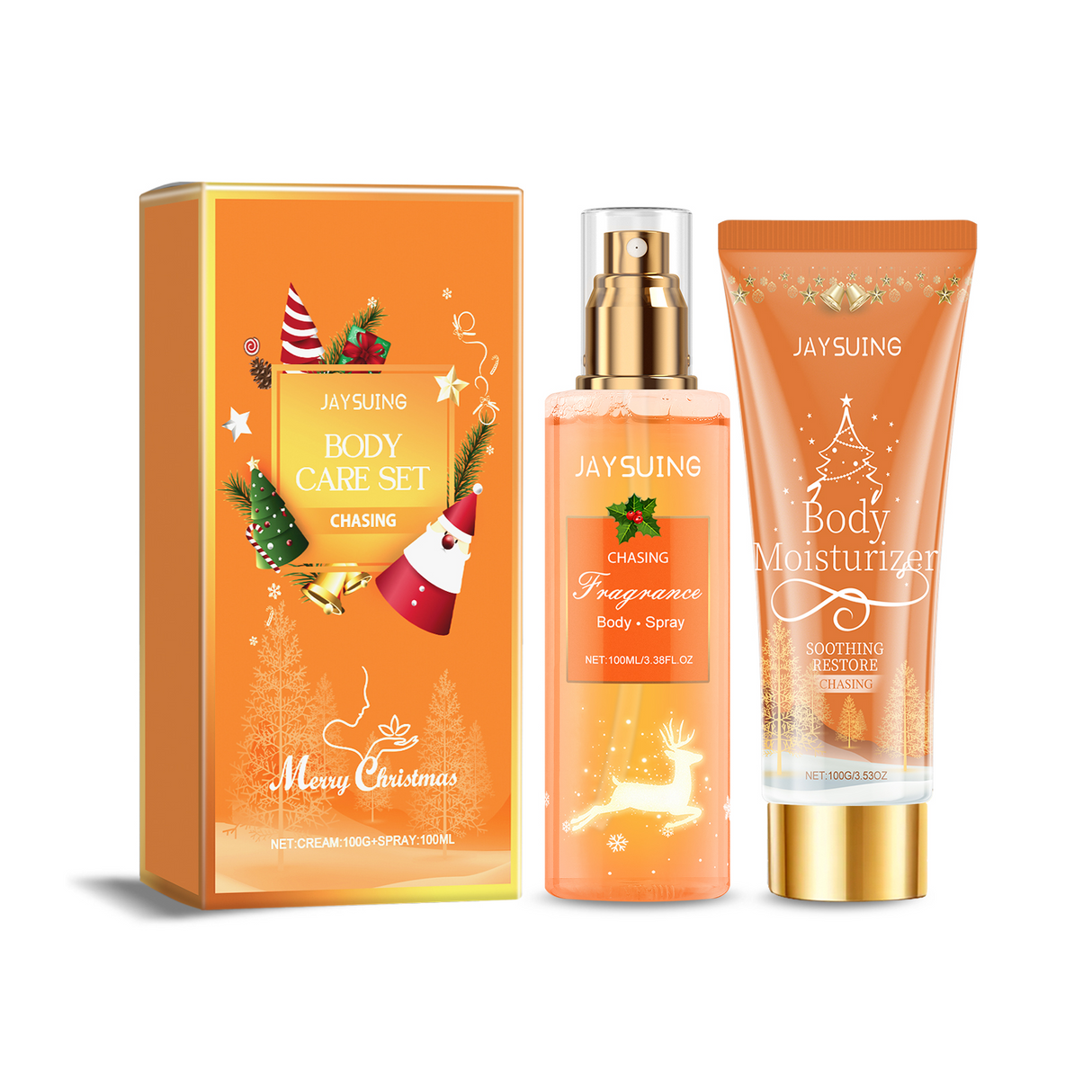Christmas Perfumed Body Care Set, Deodorant Spray Body Lotion For Lasting Holiday Party Scent