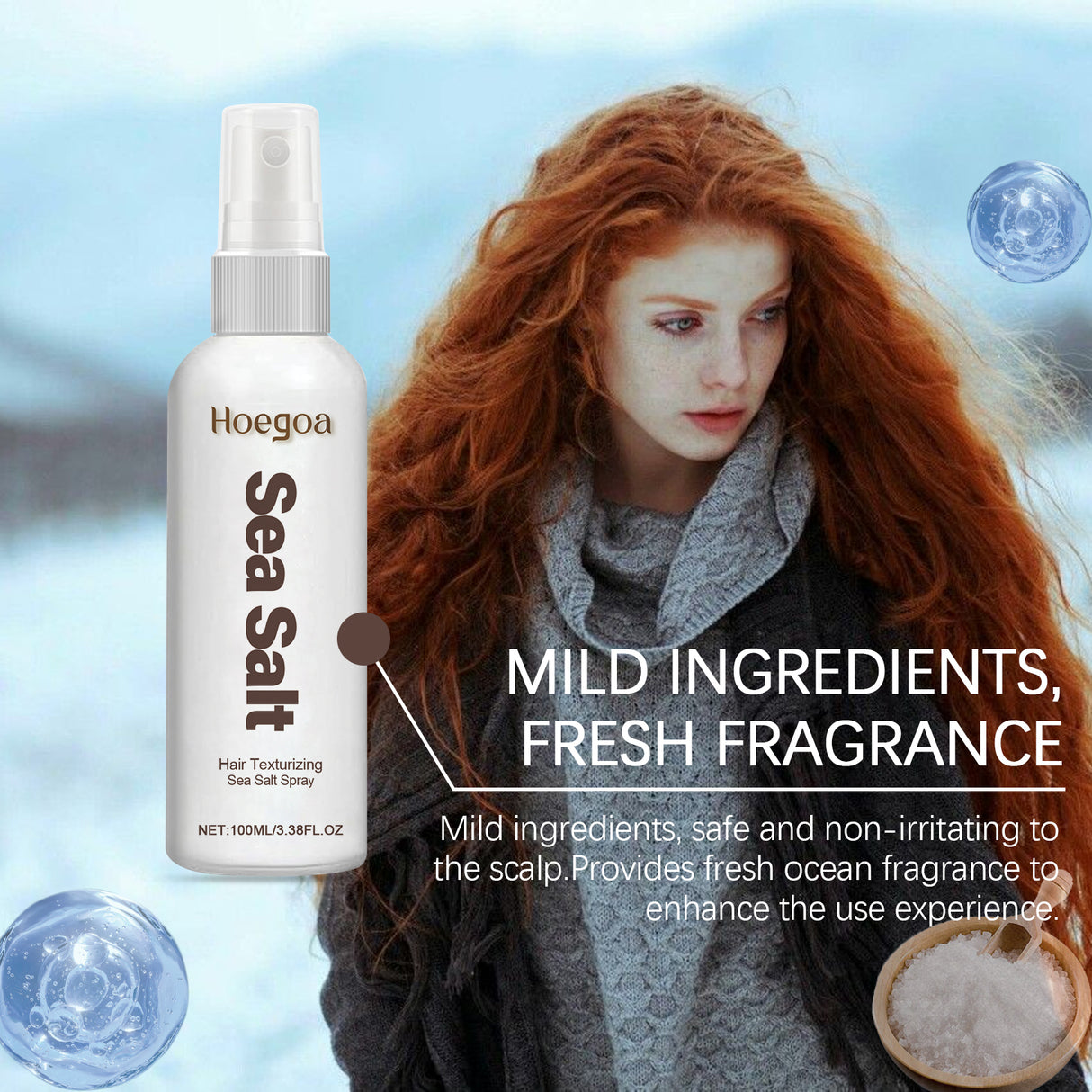 Hair Texturizing Sea Salt Spray, Hair Leave-In Styling Dry Hair Spray Hairspray Refreshing Oil Removal Oil Control Lazy Fluffy Softener Spray - V.I.P Digital Presence