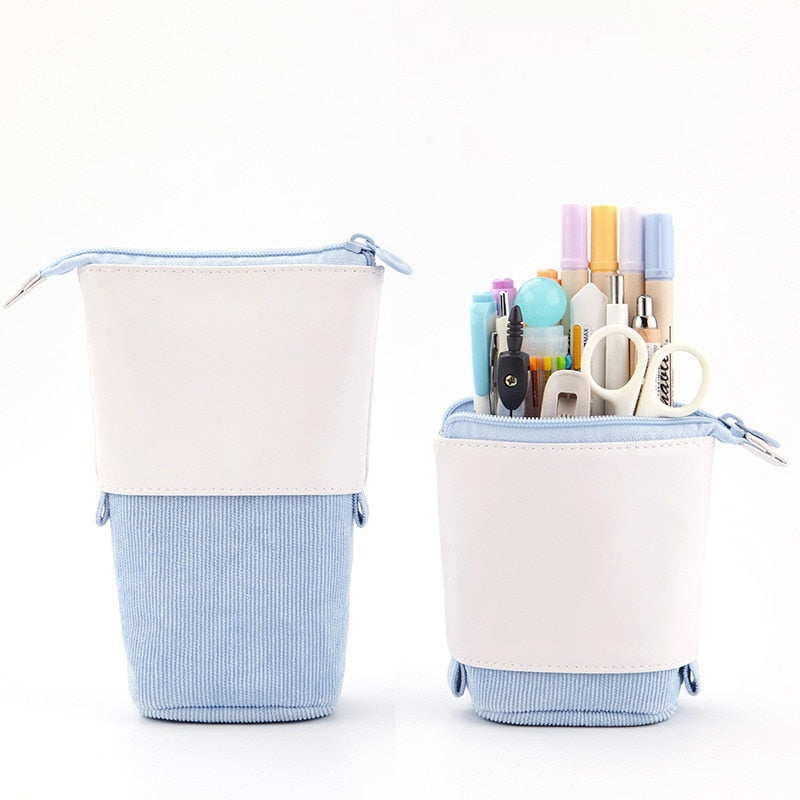 Creative Retractable pencil case school stationery Storage bag Kawaii Solid color Pen case cute pen holder gifts for kid pen bag - V.I.P Digital Presence
