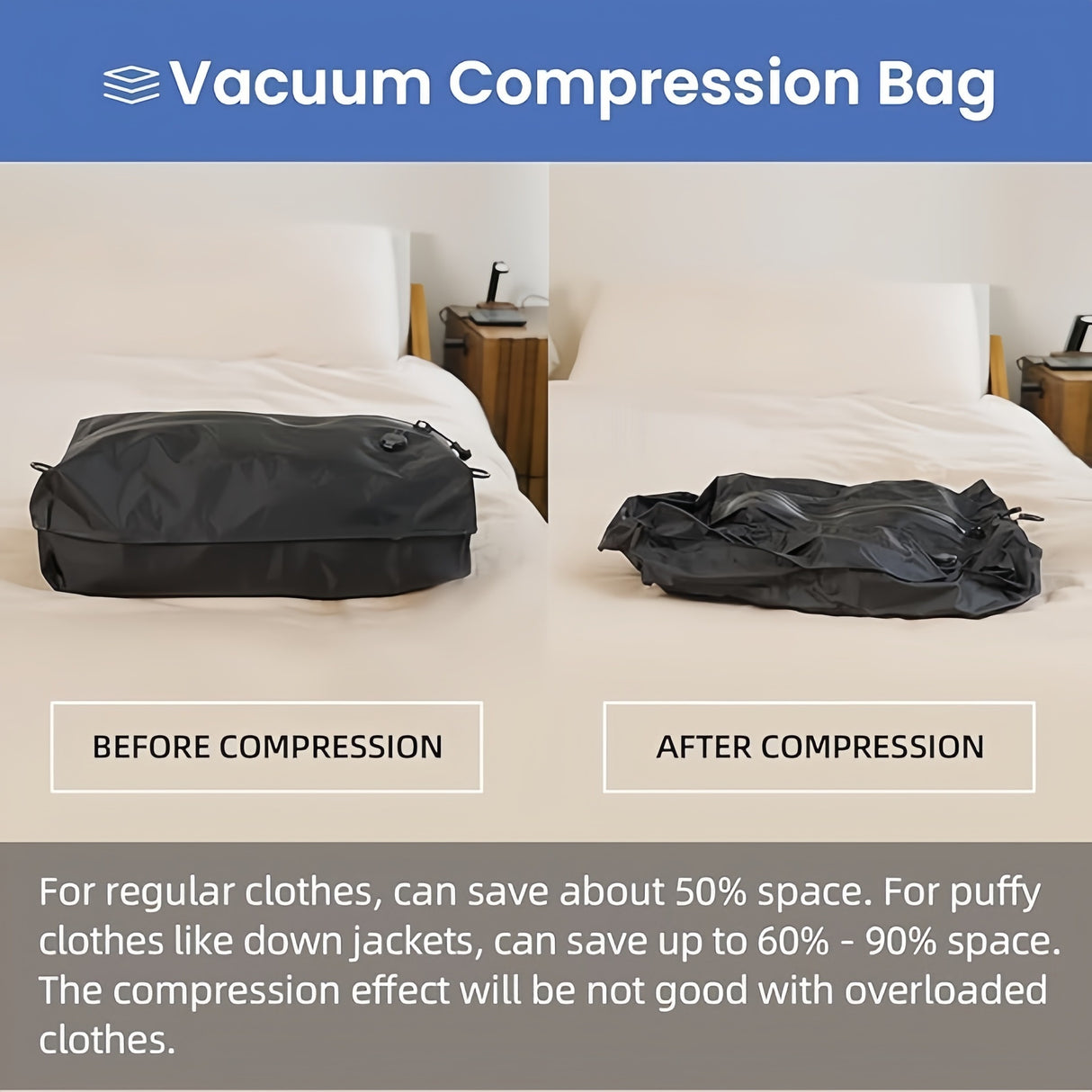 Compression Bag Pump Multi-Purpose Vacuum Compression Bag Storage Bag Essential for Sports Travel Luggage Clothing Storage With Pump - V.I.P Digital Presence