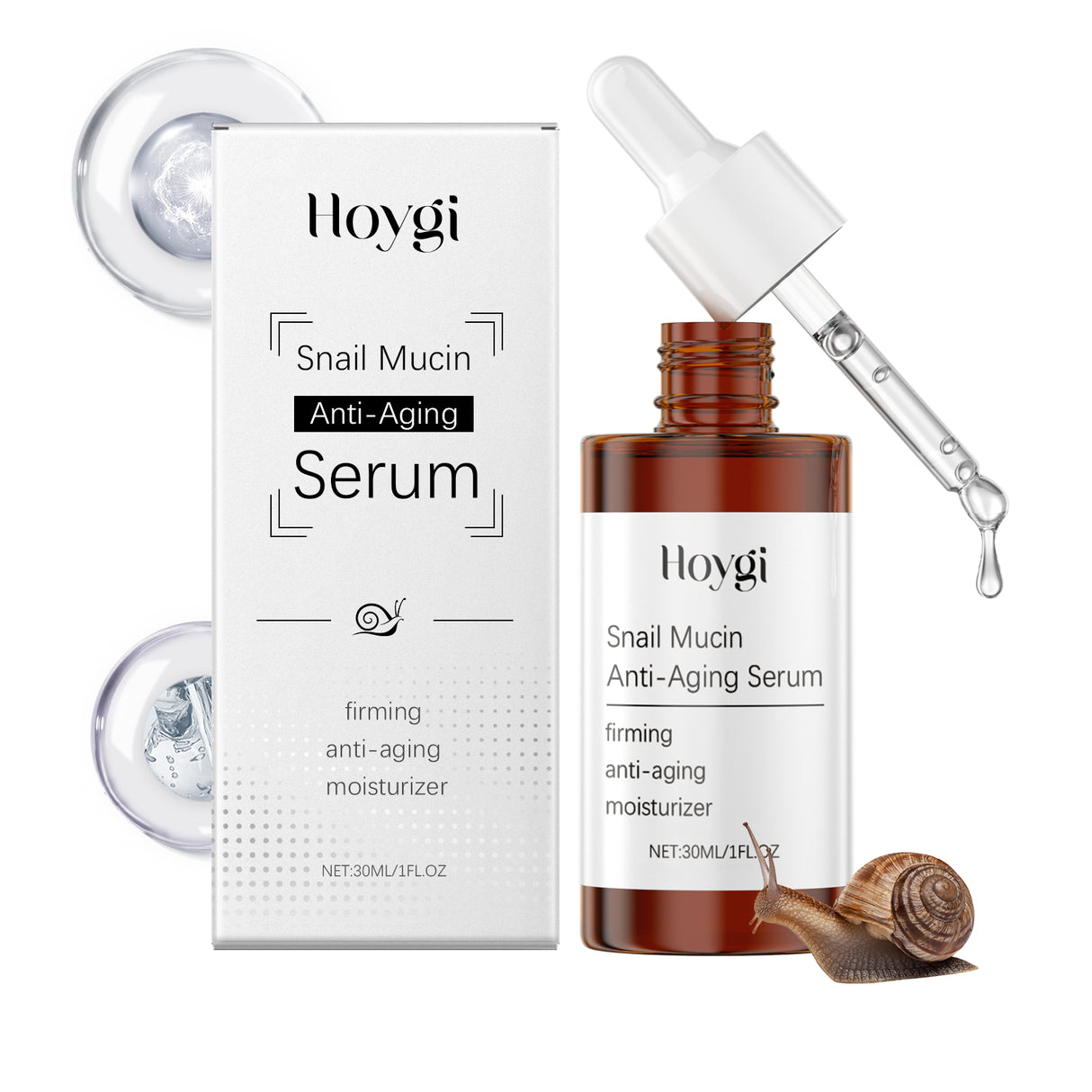 Suero facial de caracol: hidrata, nutre, suaviza y reafirma. Suero diario para el cuidado de la piel.