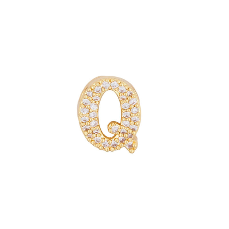 Fashion English 26 letter single pendant gold DIY bracelet necklace accessories - V.I.P Digital Presence