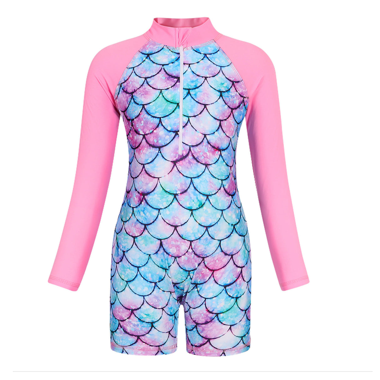 children's sun protection surfing suit girls' swimsuit long sleeved quick drying girls' one-piece mermaid swimsuit - V.I.P Digital Presence
