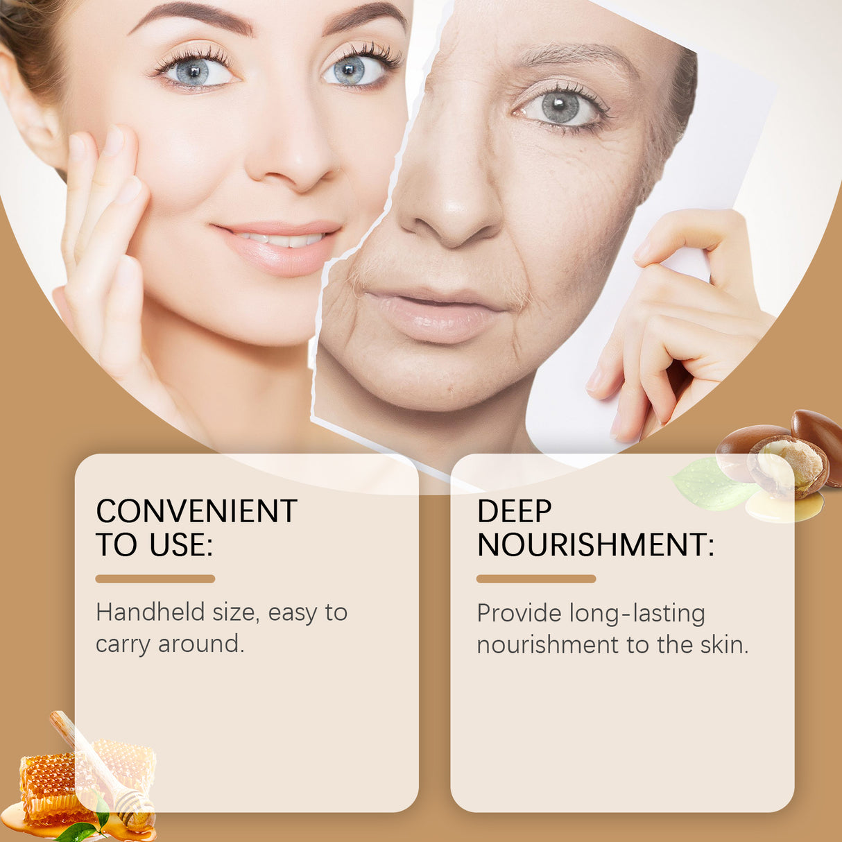 Hidratante reafirmante de propóleo, antiarrugas, hidratante y rejuvenecedor facial.