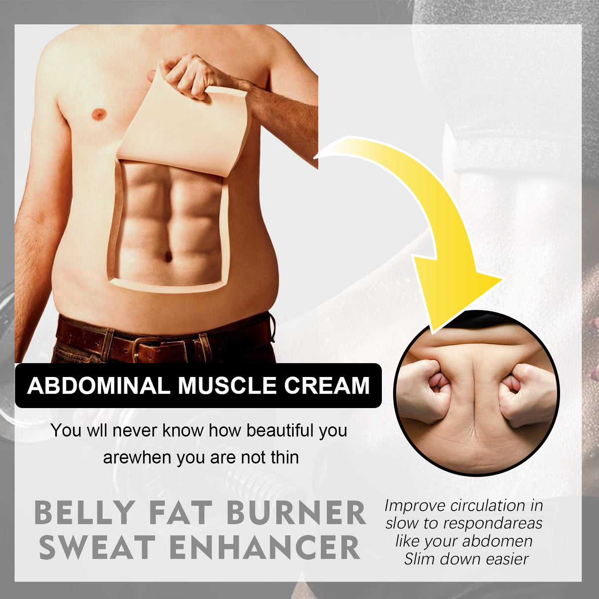 Abdominal Toning Cream, Toning And Strengthening Muscle Line Waistline Abs Firming And Shaping Massage Cream - V.I.P Digital Presence
