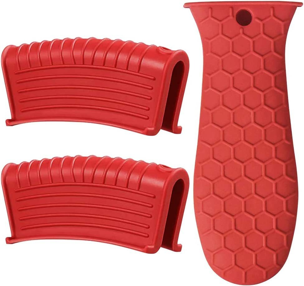 Silicone insulated pot handle sleeve set high-temperature resistant and anti slip pot ear clip anti scald hand clip - V.I.P Digital Presence