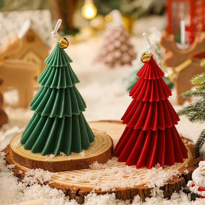 Cute Christmas Tree Candles Novelty Christmas Gifts Mini Wax Candle Red Green Scented Candles for Home Decor - V.I.P Digital Presence