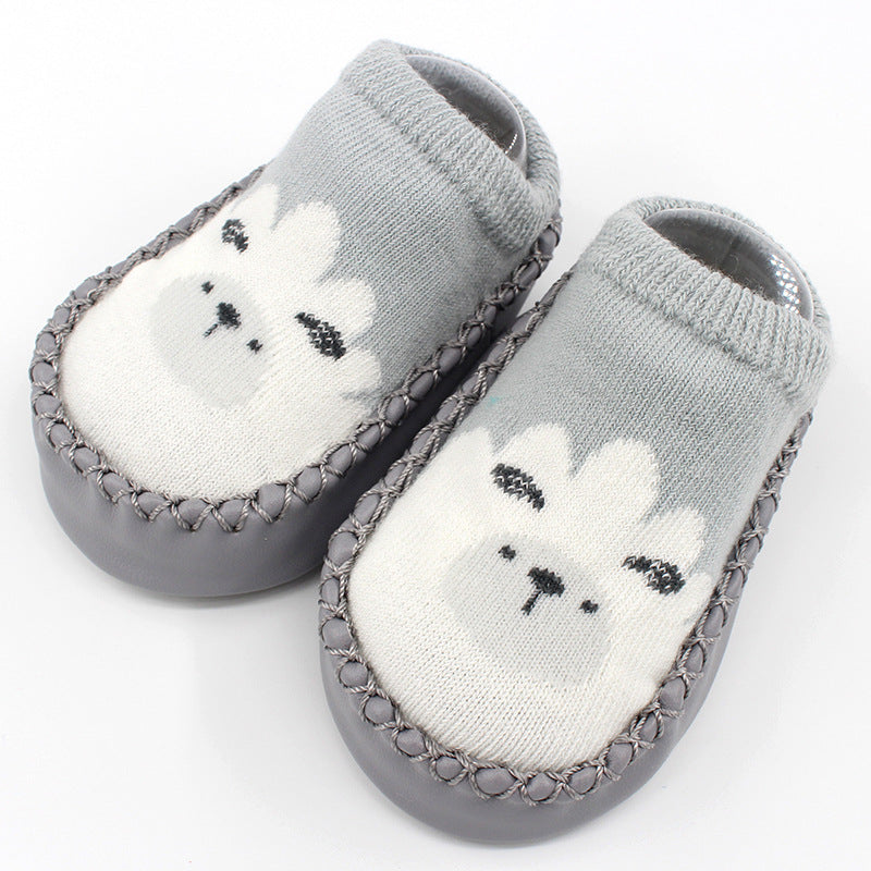 Spring And Autumn New Baby Shoes And Socks Soft Bottom Cartoon Children's Floor Toddler Socks Non-Slip Leather Bottom Cotton Socks Baby Socks - V.I.P Digital Presence