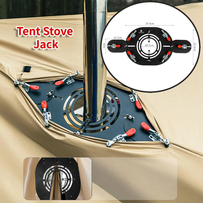 Stainless Steel Hot Tent Stove Jack Highly Flame Retardant for Fireplace Tent Accessory Camping Tent Accessories - V.I.P Digital Presence