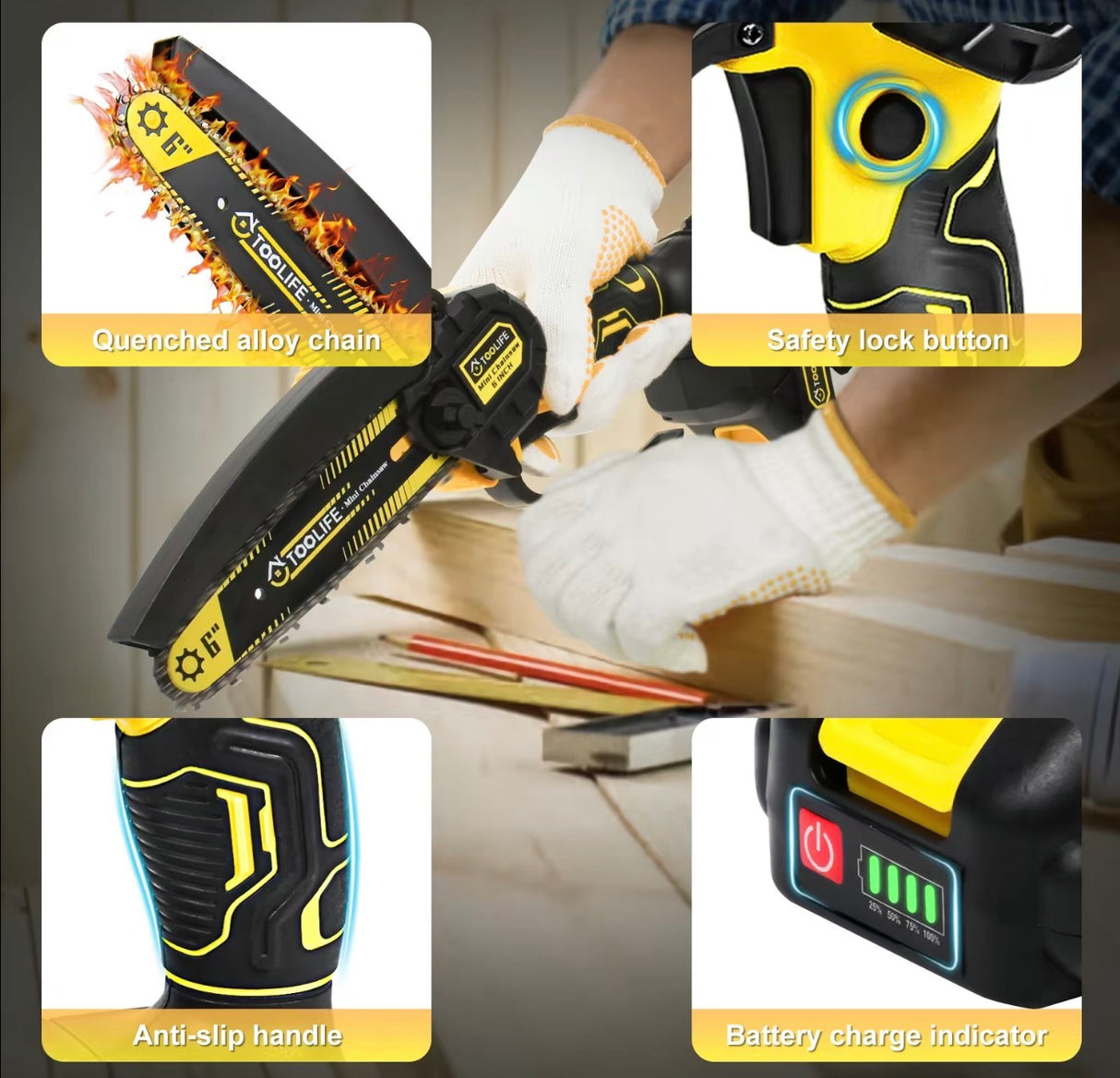 MiniCut Cordless Handheld Chainsaw