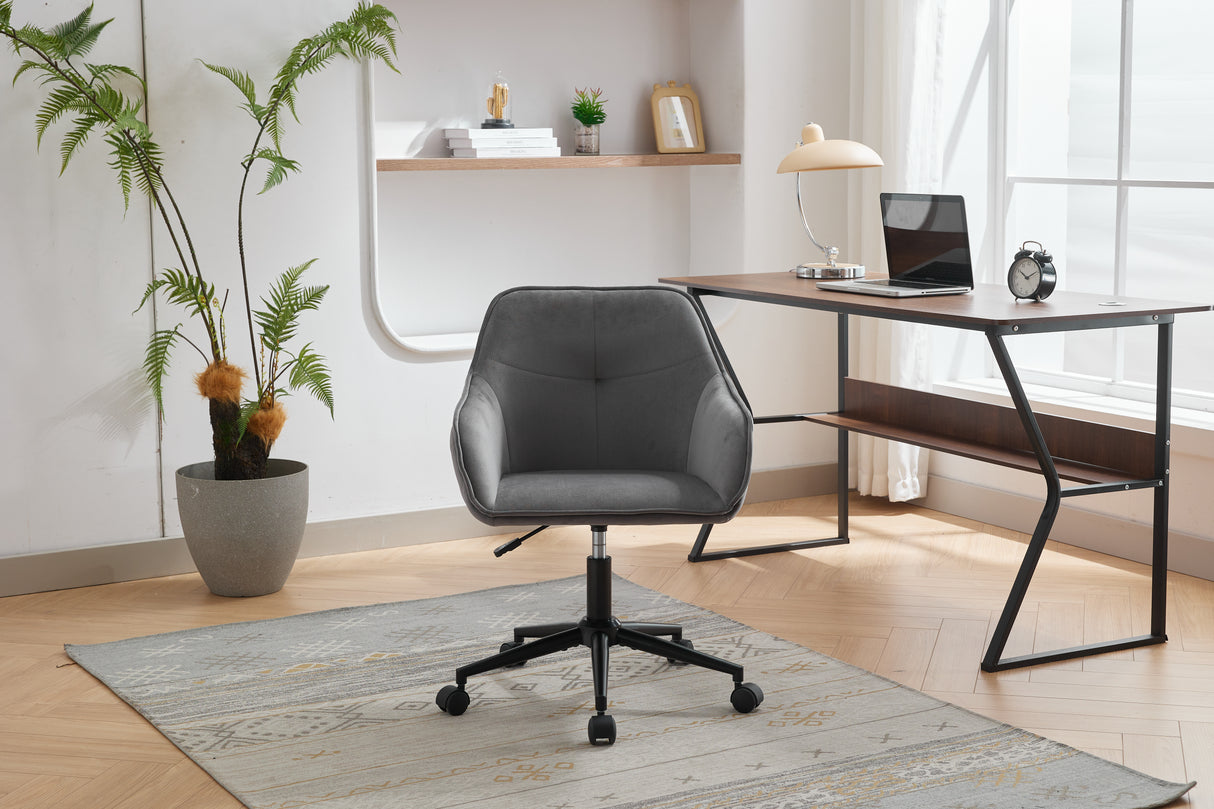 Velvet Office Desk Chair, Modern Home Desk Chair with Wheels , Vanity Chairs for Living Room, Bedroom,Study Room - V.I.P Digital Presence