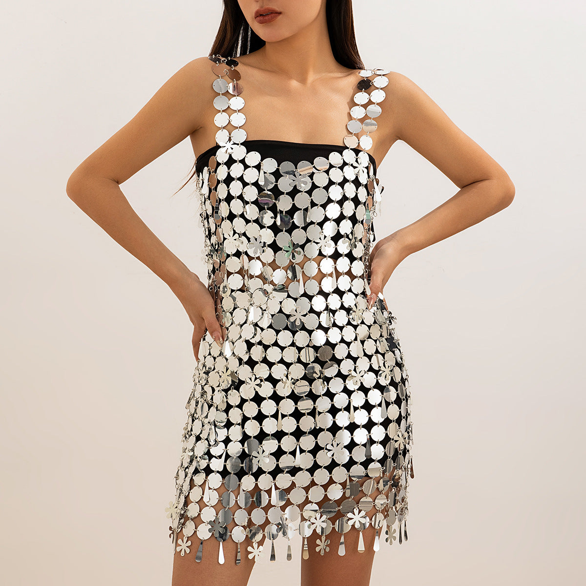 Cyberpunk nightclub style sexy slim fit backpack skirt Body Chain - V.I.P Digital Presence