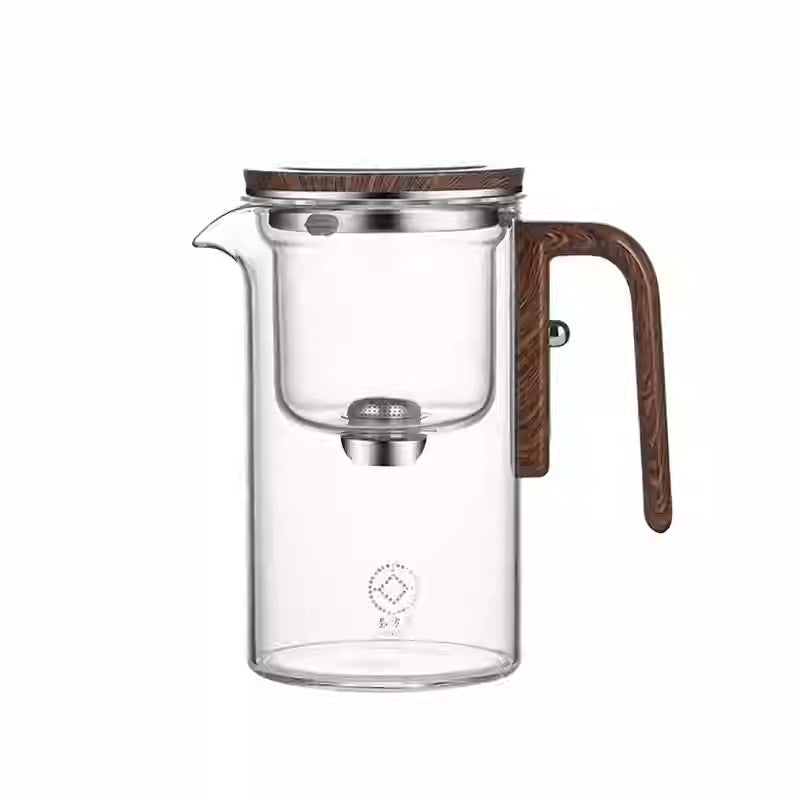 Tea teapot tea separation elegant cup all glass heat-resistant filter tea brewing Kung Fu tea set magnetic suction tea cup - V.I.P Digital Presence