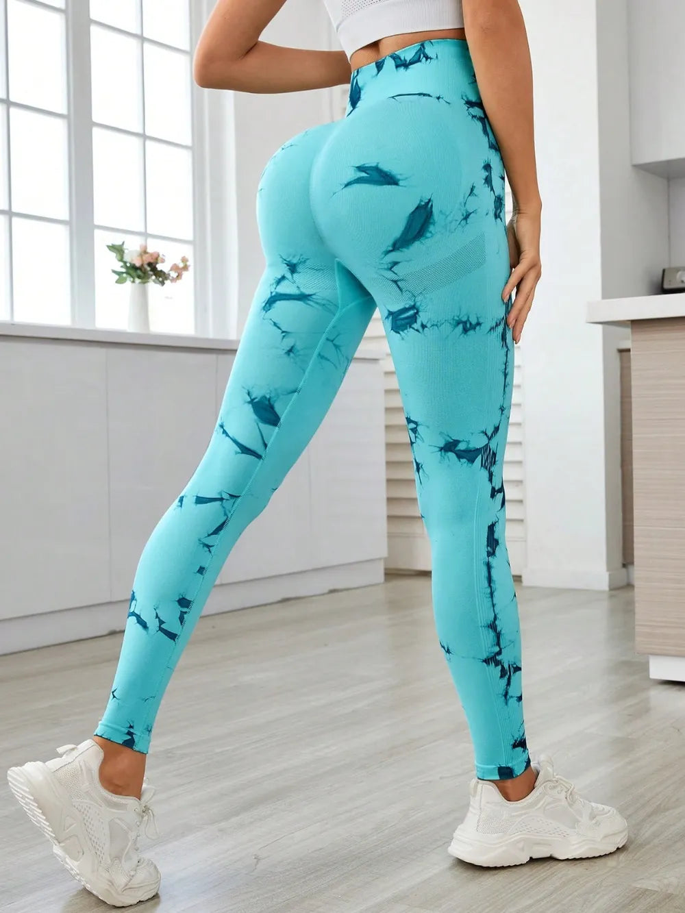 Printed High Waist Active Leggings - V.I.P Digital Presence