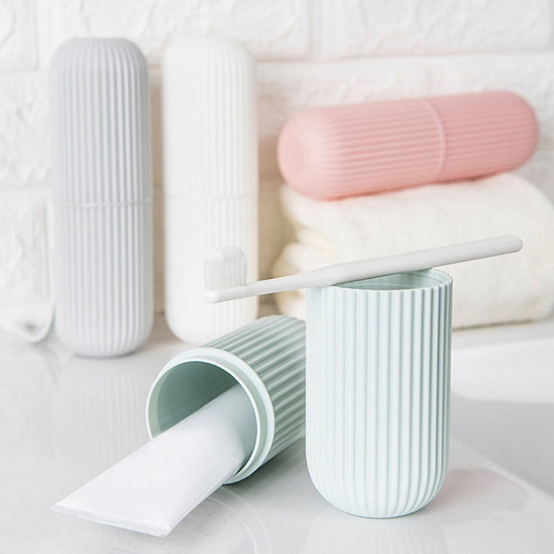 Plastic toothbrush box portable toothbrush cup brushing teeth mouthwash cup and dental cylinder - V.I.P Digital Presence