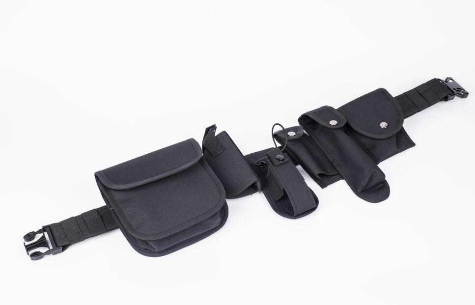 7 pcs Tactical Duty Belt Black Law Enforcement Hutning Equipment System Waist Gun Holster Flashlight Pouch set - V.I.P Digital Presence