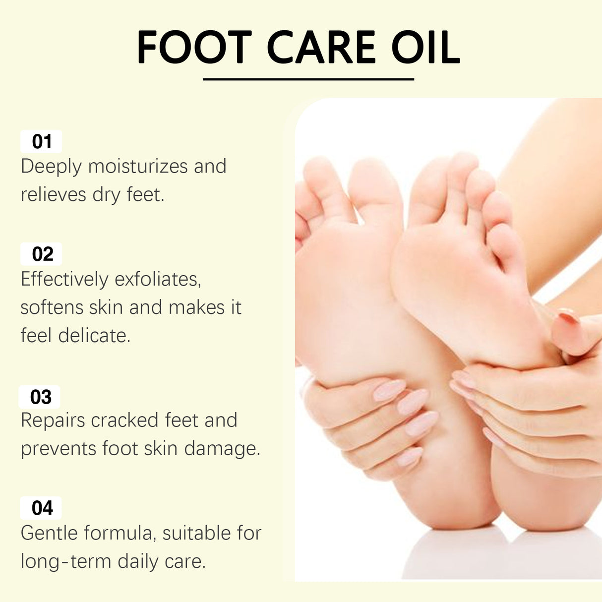 Aceite para el cuidado de los pies, exfoliante suave, hidratante y delicado, aceite para el cuidado de los talones.