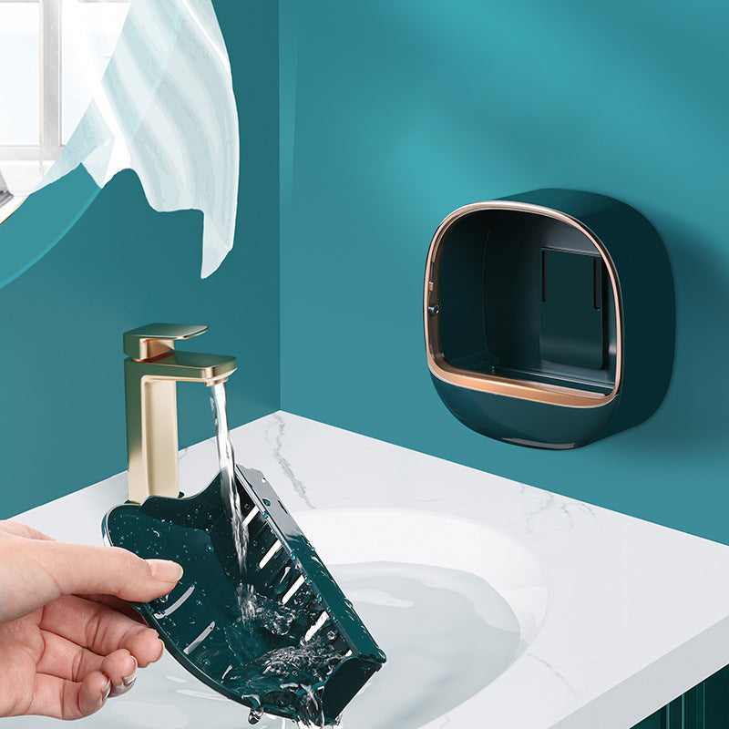 Wall Mounted Soap Dish Drain Soap Rack Free Punching - V.I.P Digital Presence