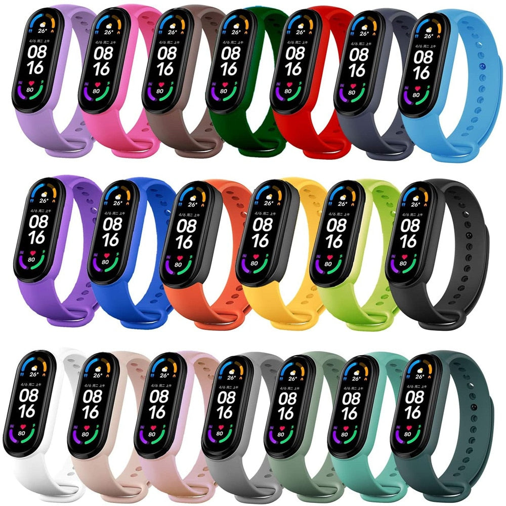 Strap for Xiaomi Mi Band 7 6 5 4 3 Sport Bracelet Watch Silicone Wrist Strap For Xiaomi Mi Band 7 3 4 5 bracelet Mi Band 7 Strap - V.I.P Digital Presence