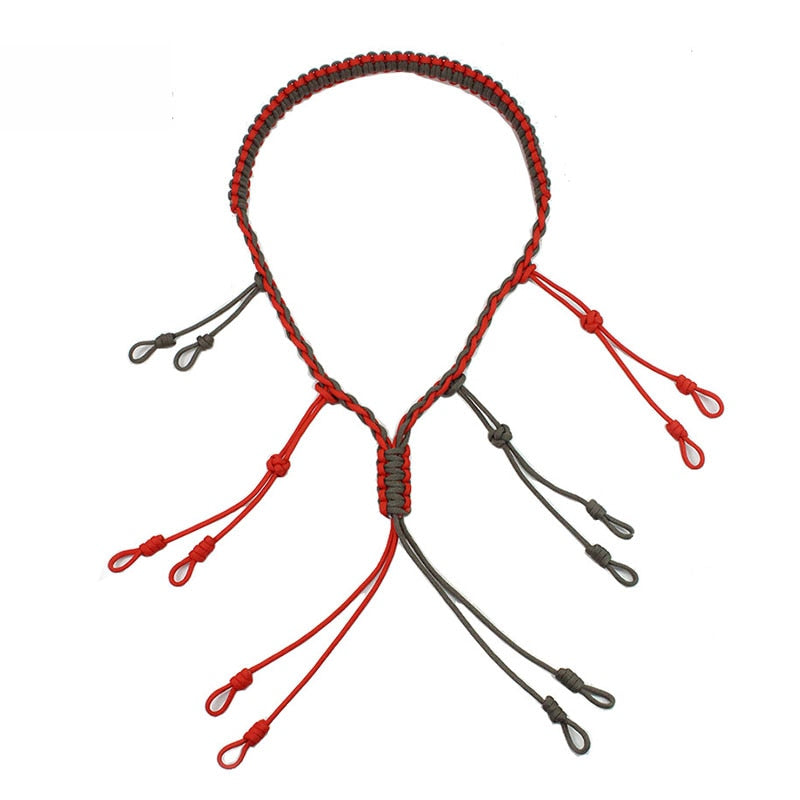 Hunting Decoy Rope Hunting Duck Call Lanyard Cord Hunter Game Whistle Lanyard Hunting Decoy Rope with 12 Adjustable Loops Rings - V.I.P Digital Presence