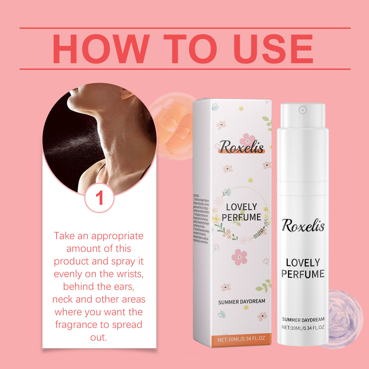 Freesia Spin Perfume Spray, Women Exude Long-Lasting Charm Fresh Elegant Light Fragrance Portable Sample Perfume - V.I.P Digital Presence