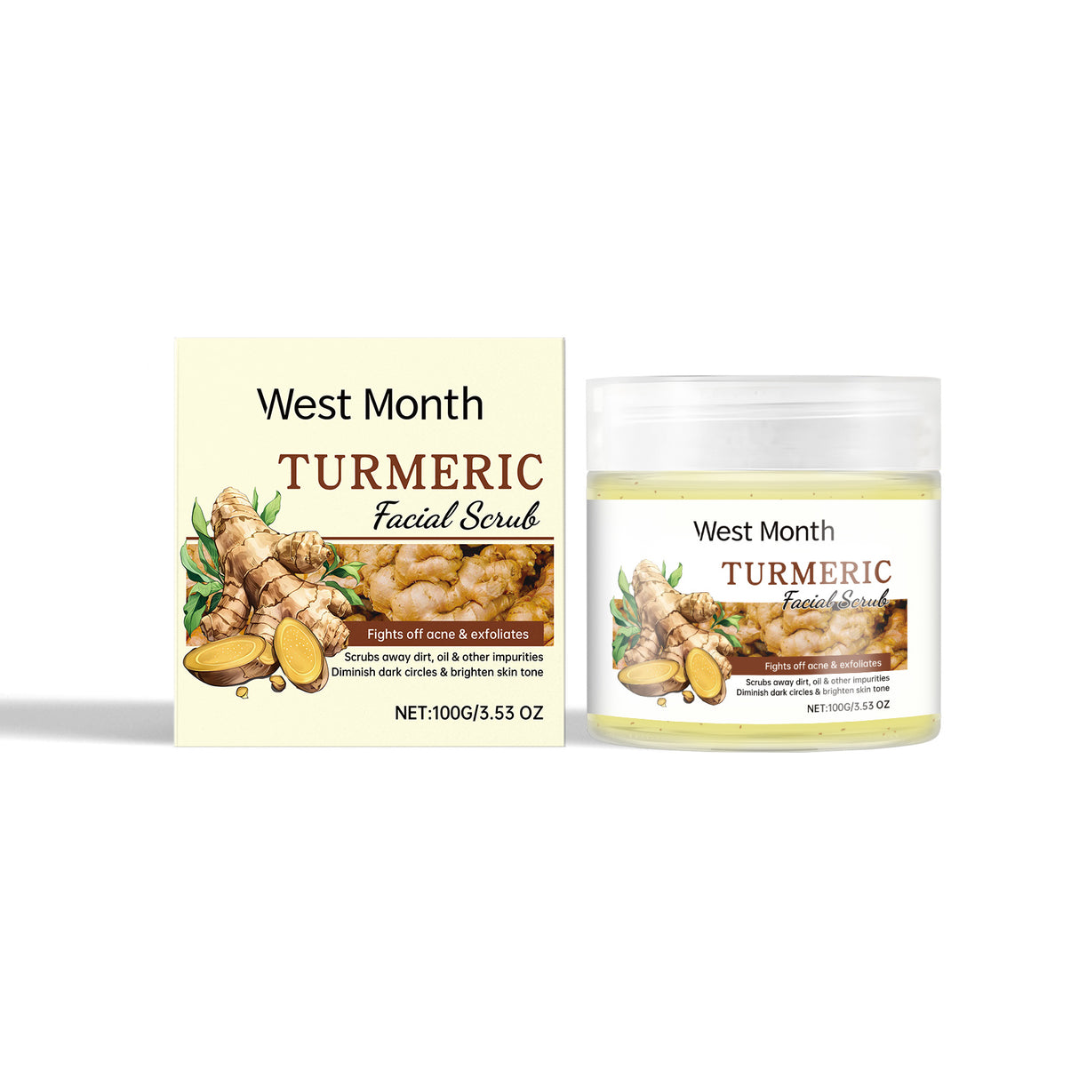 Facial Scrub Gently Cleanses Facial Skin, Exfoliates, Moisturizes, Moisturizes And Brightened