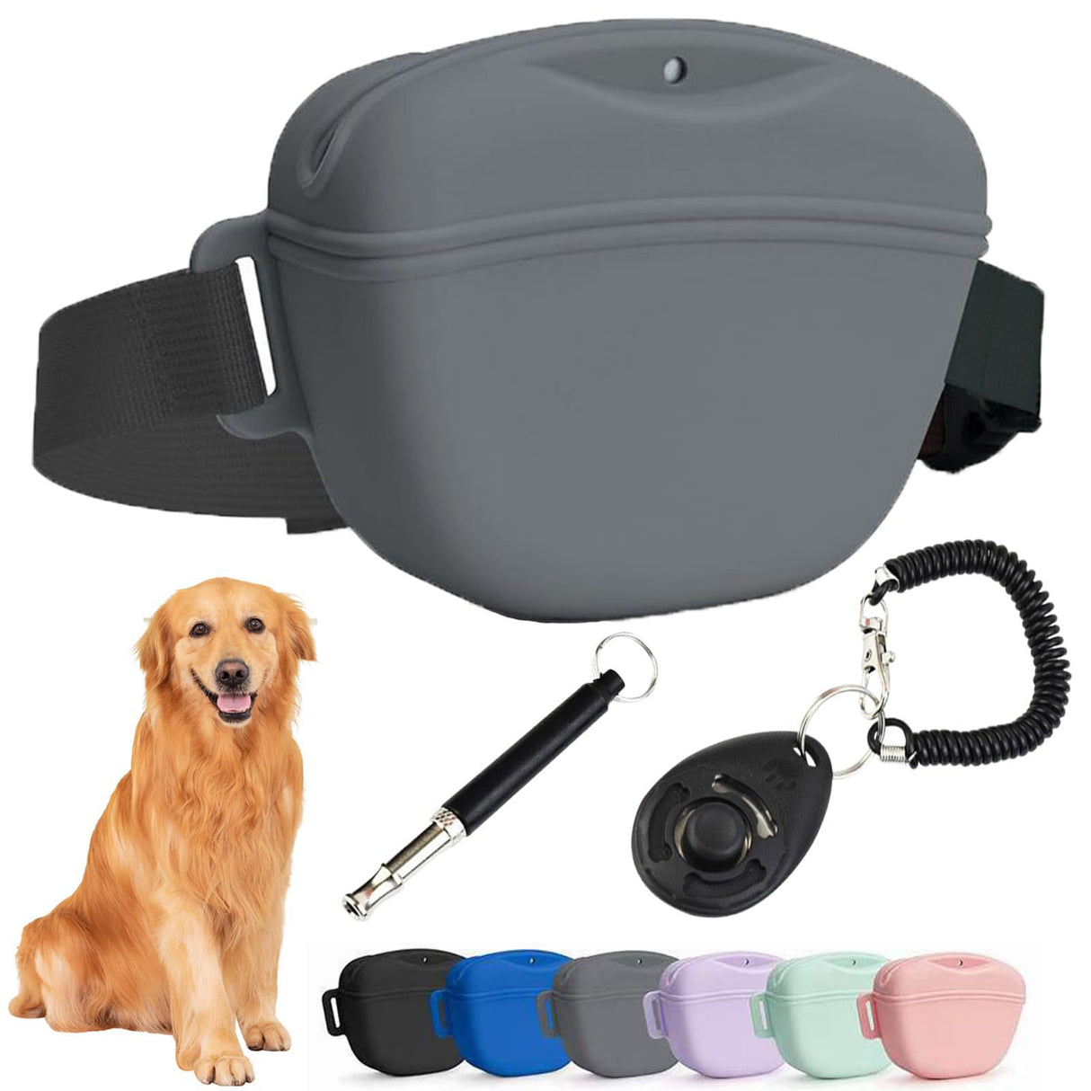 Silicone Dog Training Waist Bag Outdoor Portable Crossbody Pet Snack Pouch - V.I.P Digital Presence