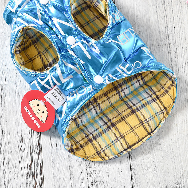 Ropa nueva para perros de otoño e invierno, chaleco de ambos lados, chaleco de pelea para cachorros y gatos.