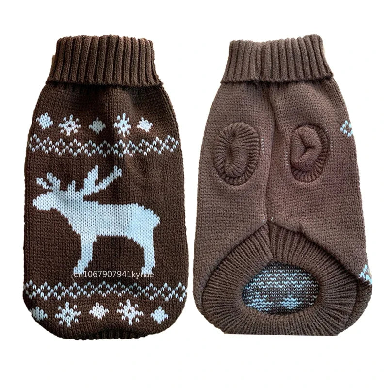 Warm Pet Dog Sweater Winter Dog Clothes for Small Medium Dogs Knitted Puppy Cat Coat Chihuahua French Bulldogs Yorkie Customes - V.I.P Digital Presence
