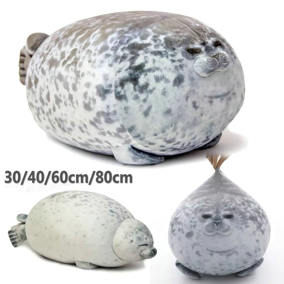Juguetes de peluche de foca novedosos en 3D, almohada de peluche de león marino, almohada suave de foca para fiestas, almohada para dormir de bebé, cojín para silla