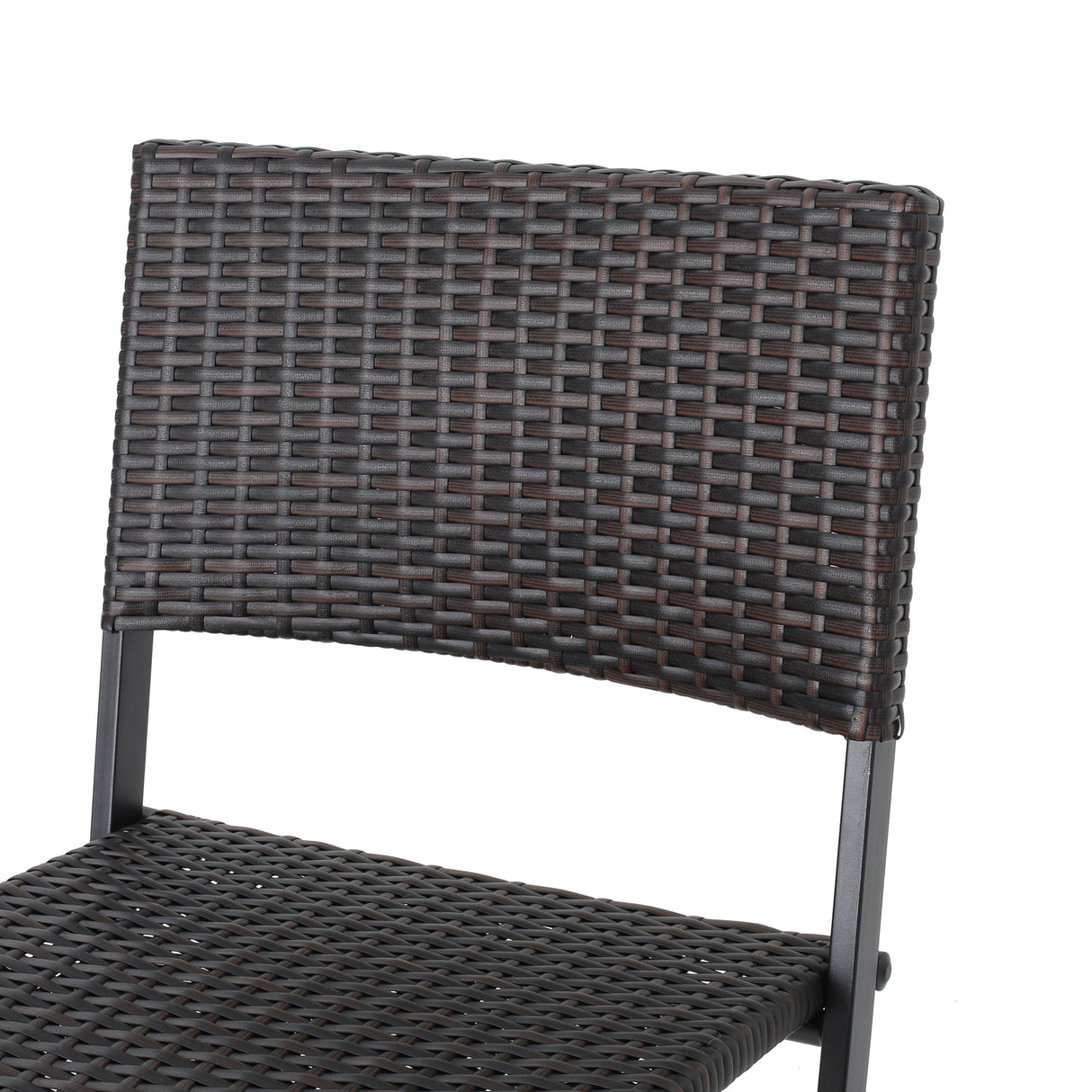 Outdoor Wicker Barstools Faux Rattan Patio Bar Stool Foldable Chair, 2-Pcs Set, Multibrown - V.I.P Digital Presence