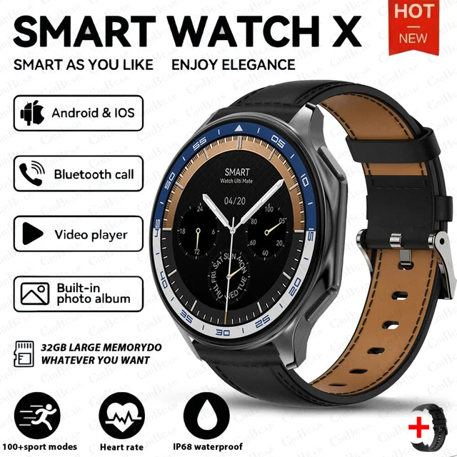 DT Watch X smartwatch with 4G large memory, local music and video playback, waterproof Bluetooth calling, smart phone - V.I.P Digital Presence