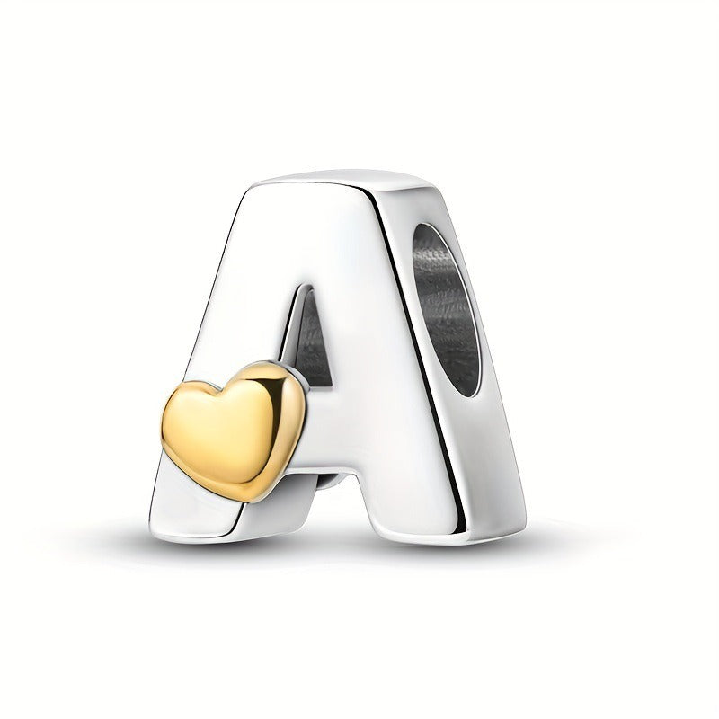 Copper Plated Silver English Letter Pendant Bead Bracelet Necklace Diy - V.I.P Digital Presence