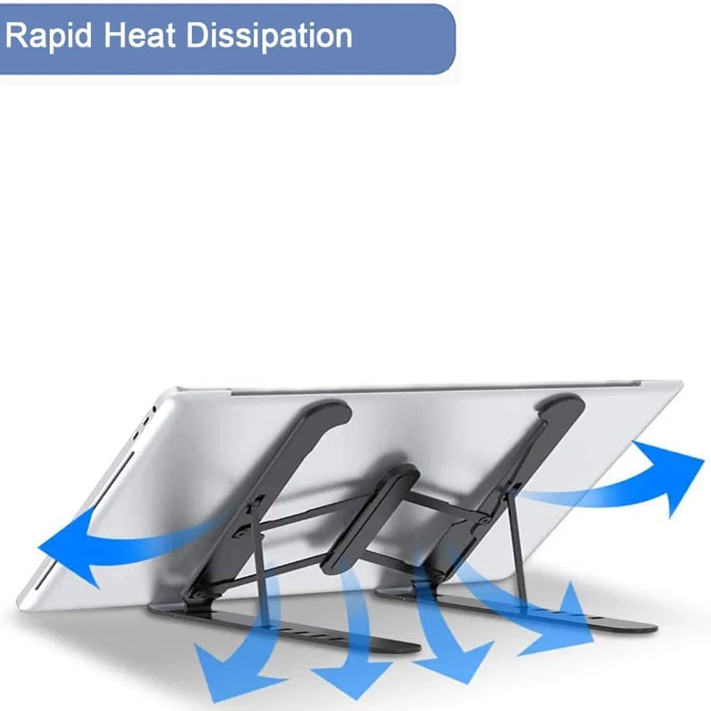 Universal Laptop Stand Adjustable Notebook Holder for Macbook Non-slip Foldable Cooling Base Bracket for Laptop/Tablet/phone - V.I.P Digital Presence