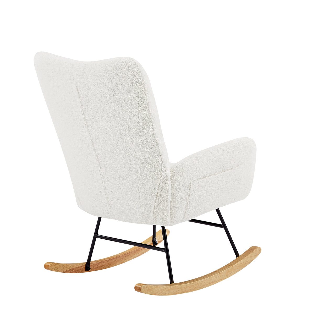 off white teddy fabric rocking chair - V.I.P Digital Presence