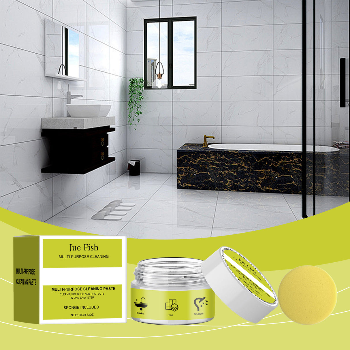 Multi-Purpose Cleaning Paste Household Kitchen Bathroom Furniture Grease And Scale Multi-Purpose Cleaner - V.I.P Digital Presence