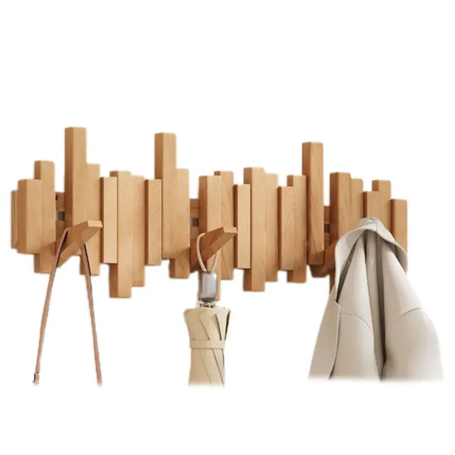 Coat Racks Wall Hanging Wall Entry Door Porch Hanging Scarf Coat Rack Perforated Solid Wood Creative Piano Keys Clothes Hook - V.I.P Digital Presence