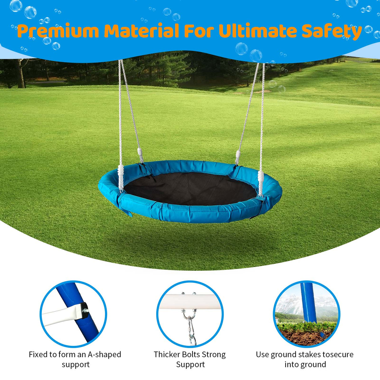 Metal Swing Stand With Saucer Outdoor Playground Metal Swing Set For Kids Outdoor Play Equipment - V.I.P Digital Presence