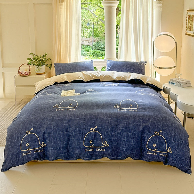 Cartoon Four-Piece Set Fresh Autumn and Winter Single Student Dormitory Bedding Sheet Three-Piece Set Single Quilt Cover - V.I.P Digital Presence