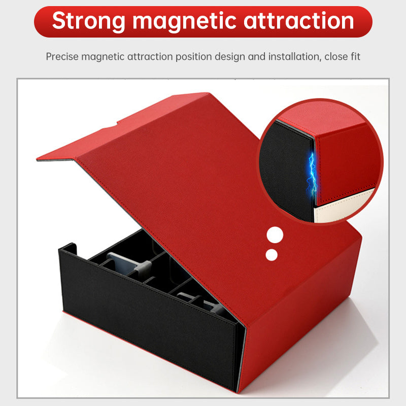 2025 New 4 - Row Card Holder. Large - capacity, Patchwork. Holds 3000+ Naked Cards. PU Leather - V.I.P Digital Presence