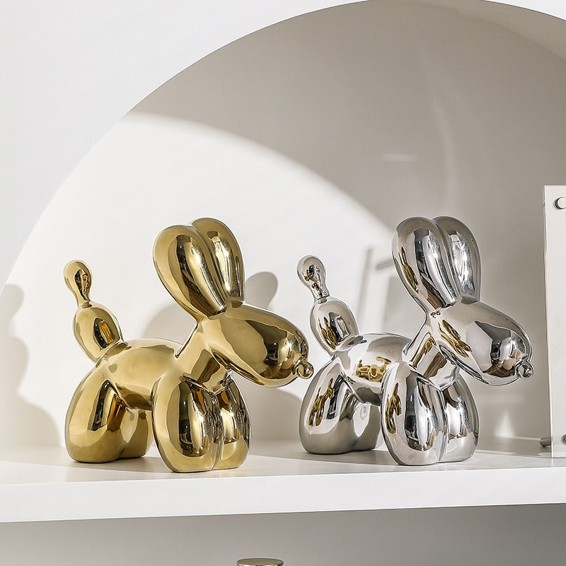 Nordic Light Luxury Creative Electroplating Balloon Dog Living Room Home TV Cabinet Tea Table Decoration Desktop Small Ornaments - V.I.P Digital Presence