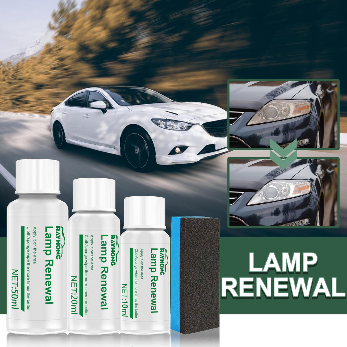 Lamp Renewal, Lamp Shade Yellow Sanding Cleaning Scratch Polish Car Light Repair Fluid - V.I.P Digital Presence