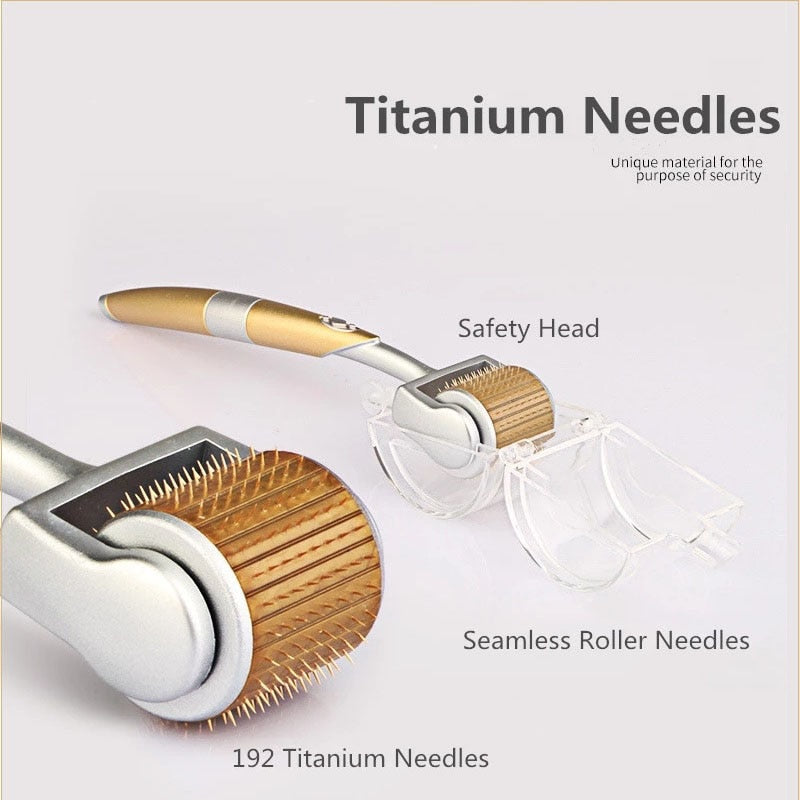 ZGTS192 Derma Roller Titanium Stainless Steel Needles For Facial Skin Care Microneedle Derma Rollering Therapy - V.I.P Digital Presence