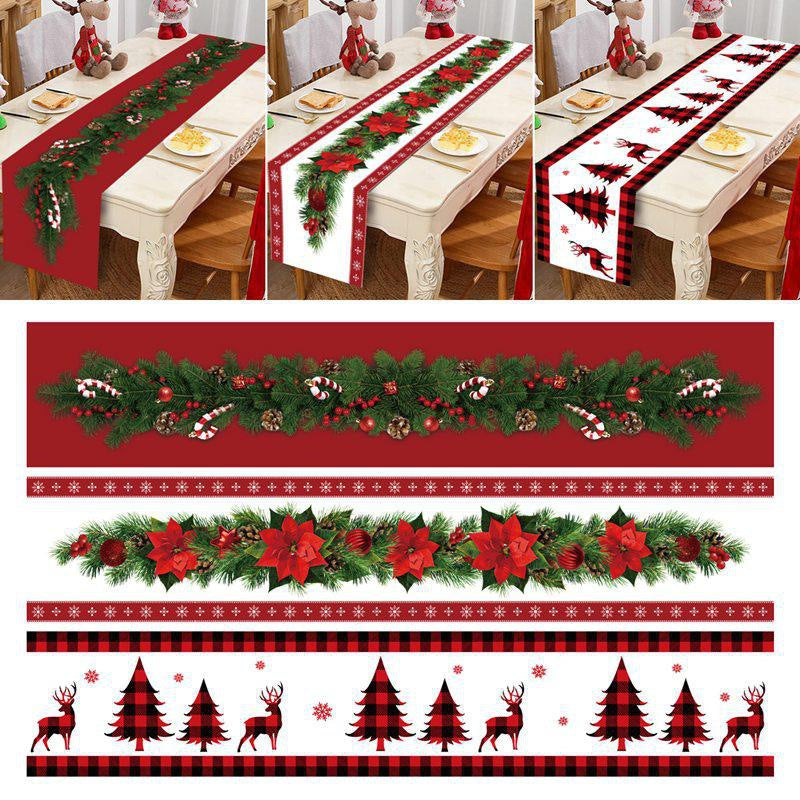 Christmas table flag American polyester printed tablecloth table towel - V.I.P Digital Presence